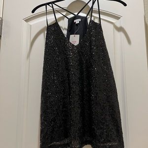 Guess black sequin Top, NWT